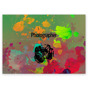 Поздравительная открытка с принтом Фотограф в Тюмени, 100% бумага | плотность бумаги 280 г/м2, матовая, на обратной стороне линовка и место для марки
 | искусство | фото | фотоаппарат | фотограф | фотография | хобби