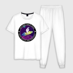 Мужская пижама хлопок с принтом Space в Тюмени, 100% хлопок | брюки и футболка прямого кроя, без карманов, на брюках мягкая резинка на поясе и по низу штанин
 | nasa | science | астронавт | астрономия | венера | земля | космонавт | космос | наука | научный | планеты | юпитер