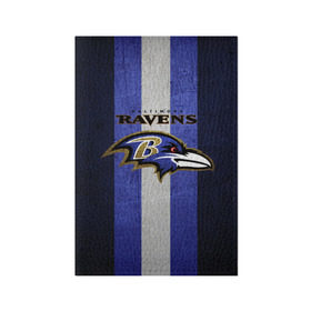 Обложка для паспорта матовая кожа с принтом Baltimore Ravens в Тюмени, натуральная матовая кожа | размер 19,3 х 13,7 см; прозрачные пластиковые крепления | 
