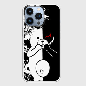 Чехол для iPhone 13 Pro с принтом MONOKUMA держит руки в Тюмени,  |  | Тематика изображения на принте: danganronpa | monokuma | trigger happy havoc | аниме | игрушка | манга | медведь | монокума | монохром | мягкая игрушка робот | робот