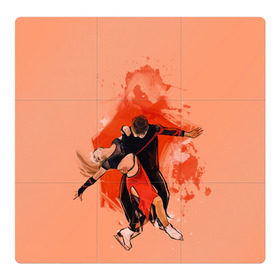 Магнитный плакат 3Х3 с принтом парное фигурное катание в Тюмени, Полимерный материал с магнитным слоем | 9 деталей размером 9*9 см | зимний спорт | катание на льду | коньки | конькобежный спорт | фигурное катание