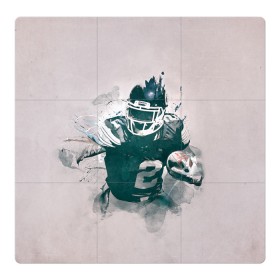 Магнитный плакат 3Х3 с принтом Player number 2 в Тюмени, Полимерный материал с магнитным слоем | 9 деталей размером 9*9 см | Тематика изображения на принте: американский футбол | мяч | футбол