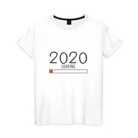Женская футболка хлопок с принтом Загрузка 2020 года в Тюмени, 100% хлопок | прямой крой, круглый вырез горловины, длина до линии бедер, слегка спущенное плечо | 