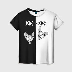Женская футболка 3D с принтом Кис-Кис в Тюмени, 100% полиэфир ( синтетическое хлопкоподобное полотно) | прямой крой, круглый вырез горловины, длина до линии бедер | com | kiskisnotdead | группа | девушки | дуэт | кис | мамбл | панк | поп | рок