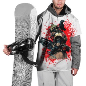 Накидка на куртку 3D с принтом Bloodhound 3D (White) в Тюмени, 100% полиэстер |  | 