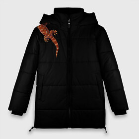 Женская зимняя куртка 3D с принтом Ручной геккон в Тюмени, верх — 100% полиэстер; подкладка — 100% полиэстер; утеплитель — 100% полиэстер | длина ниже бедра, силуэт Оверсайз. Есть воротник-стойка, отстегивающийся капюшон и ветрозащитная планка. 

Боковые карманы с листочкой на кнопках и внутренний карман на молнии | варан | геккон | домашнее животное | игуана | любимец | люблю животных | милая ящерка | милый зверек | мой дракон | пресмыкающиеся | ручная ящерица | ручной геккон | ручной дракон | ручной зверек