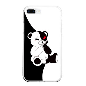 Чехол для iPhone 7Plus/8 Plus матовый с принтом Monokuma в Тюмени, Силикон | Область печати: задняя сторона чехла, без боковых панелей | Тематика изображения на принте: danganronpa | eye | monokuma | аватар | антагонист | глаз | игрушка | медведь | монокума | мягкая | панда | робот