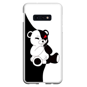 Чехол для Samsung S10E с принтом Monokuma в Тюмени, Силикон | Область печати: задняя сторона чехла, без боковых панелей | Тематика изображения на принте: danganronpa | eye | monokuma | аватар | антагонист | глаз | игрушка | медведь | монокума | мягкая | панда | робот