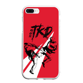 Чехол для iPhone 7Plus/8 Plus матовый с принтом Taekwondo в Тюмени, Силикон | Область печати: задняя сторона чехла, без боковых панелей | taekwondo | восточные единоборства | единоборства | теквондо | тхэквондо | тэквондо