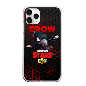 Чехол для iPhone 11 Pro матовый с принтом BRAWL STARS CROW в Тюмени, Силикон |  | bibi | brawl stars | crow | el brown | leon | leon shark | max | sally leon | shark | stars | акула | биби | ворон | леон