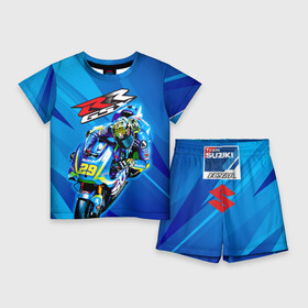 Детский костюм с шортами 3D с принтом Suzuki MotoGP в Тюмени,  |  | bike | bikes | moto | moto gp | motogp | motorcycle | suzuki | suzuki moto gp | suzuki motogp | байкер | мото | мото гп | мотогонки | мотогп | мотоцикл | мотоциклист | мотоциклы | сузуки | сузуки мото | сузуки мотогп