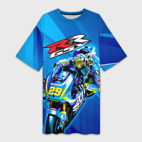 Платье-футболка 3D с принтом Suzuki MotoGP в Тюмени,  |  | bike | bikes | moto | moto gp | motogp | motorcycle | suzuki | suzuki moto gp | suzuki motogp | байкер | мото | мото гп | мотогонки | мотогп | мотоцикл | мотоциклист | мотоциклы | сузуки | сузуки мото | сузуки мотогп