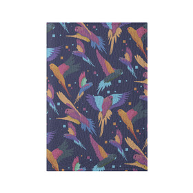 Обложка для паспорта матовая кожа с принтом Райские попугаи в Тюмени, натуральная матовая кожа | размер 19,3 х 13,7 см; прозрачные пластиковые крепления | животное | животные | красочный принт | попугаи | попугай | природа | птица | птицы