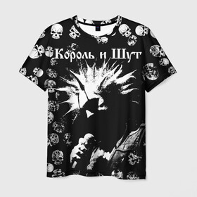Мужская футболка 3D с принтом Король и Шут + Анархия (спина) в Тюмени, 100% полиэфир | прямой крой, круглый вырез горловины, длина до линии бедер | Тематика изображения на принте: punk | rock | skull | киш | король | король и шут | михаил горшенев | панки | рок | русский рок | черепа | шут