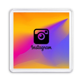 Магнит 55*55 с принтом Instagram в Тюмени, Пластик | Размер: 65*65 мм; Размер печати: 55*55 мм | insta | instagram | instagramm | social | видео | инста | инстаграм | инстаграмм | приложение | социальная сеть | фото