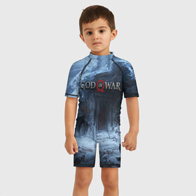 Детский купальный костюм 3D с принтом GOD OF WAR. в Тюмени, Полиэстер 85%, Спандекс 15% | застежка на молнии на спине | atreus | god of war | kratos | playstation | атрей | бог войны | кратос