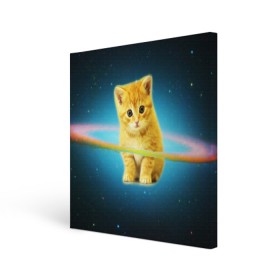 Холст квадратный с принтом Рыжий Котик в Тюмени, 100% ПВХ |  | cat | cats | животные | киса | киска | кот | котики | коты | котэ | кошка | природа