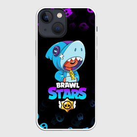 Чехол для iPhone 13 mini с принтом BRAWL STARS LEON SHARK в Тюмени,  |  | brawl stars | crow | leon | leon shark | leon werewolf | sally leon | shark | stars | werewolf | акула | берли | ворон | леон | леон акула | оборотень | оборотень леон | спайк | эль примо