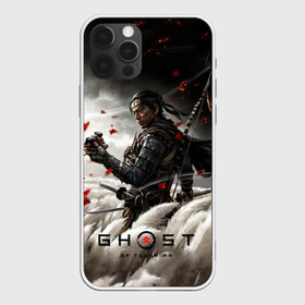 Чехол для iPhone 12 Pro с принтом Ghost of Tsushima в Тюмени, силикон | область печати: задняя сторона чехла, без боковых панелей | action | adventure | game | ghost | japan | samurai | tsushima | игра | призрак | приключение | самурай | тень | цусима | экшн | япония