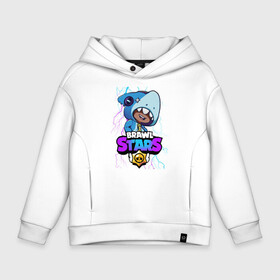 Детское худи Oversize хлопок с принтом Brawl Stars LEON SHARK в Тюмени, френч-терри — 70% хлопок, 30% полиэстер. Мягкий теплый начес внутри —100% хлопок | боковые карманы, эластичные манжеты и нижняя кромка, капюшон на магнитной кнопке | brawl | brawl stars | crow | leon | sally | shark | stars | акула | бравл | бравл старс | браво старс | игра | компьютерная | кров | леон | леон акула | онлайн | старс | шарк