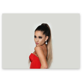 Поздравительная открытка с принтом Ariana Grande (Ариана Гранде) в Тюмени, 100% бумага | плотность бумаги 280 г/м2, матовая, на обратной стороне линовка и место для марки
 | ariana grande | актриса | американская певица | ариана | ариана гранде | гранде | девушка | музыка | певица | песни | продюсер