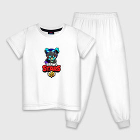 Детская пижама хлопок с принтом BRAWL STARS в Тюмени, 100% хлопок |  брюки и футболка прямого кроя, без карманов, на брюках мягкая резинка на поясе и по низу штанин
 | 