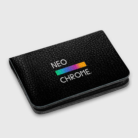 Картхолдер с принтом с принтом NEO CHROME в Тюмени, натуральная матовая кожа | размер 7,3 х 10 см; кардхолдер имеет 4 кармана для карт; | Тематика изображения на принте: rgb | контрастный | круг | металл | мудрость | мысль | надпись | палитра | радуга | радужный | символ | сфера | текст | фраза | цветной | яркий