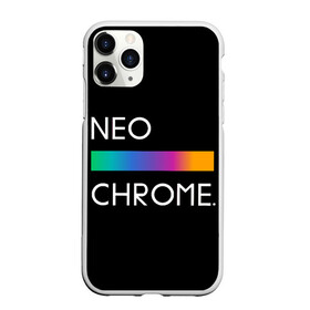 Чехол для iPhone 11 Pro матовый с принтом NEO CHROME в Тюмени, Силикон |  | Тематика изображения на принте: rgb | контрастный | круг | металл | мудрость | мысль | надпись | палитра | радуга | радужный | символ | сфера | текст | фраза | цветной | яркий