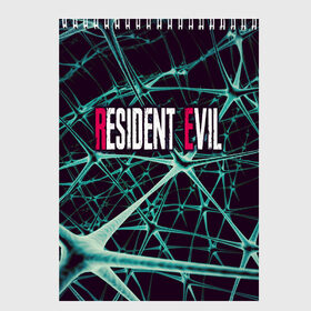 Скетчбук с принтом Resident Evil - Обитель зла в Тюмени, 100% бумага
 | 48 листов, плотность листов — 100 г/м2, плотность картонной обложки — 250 г/м2. Листы скреплены сверху удобной пружинной спиралью | evil | resident | зла | обитель | фильм | элис