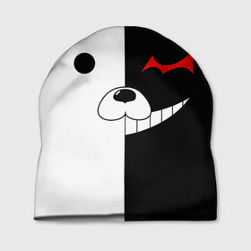 Шапка 3D с принтом Monokuma в Тюмени, 100% полиэстер | универсальный размер, печать по всей поверхности изделия | anime | character | dangan ronpa | kawai | manga | аниме | анимэ | глаз | данганронпа | двухцветная | директор | злодей | из | изображение | кавай | крутой | лицо | манга | медведь | милый | мишка | на груди | необычный | нос