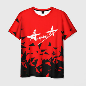 Мужская футболка 3D с принтом АЛИСА в Тюмени, 100% полиэфир | прямой крой, круглый вырез горловины, длина до линии бедер | rock. | алиса | алиса рок группа | группа алиса | рок