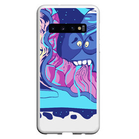 Чехол для Samsung Galaxy S10 с принтом Улитка в Тюмени, Силикон | Область печати: задняя сторона чехла, без боковых панелей | красочный | мультик | неон | панцирь | прикол | улитка | юмор | яркий