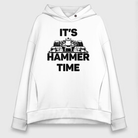 Женское худи Oversize хлопок с принтом Its hammer time в Тюмени, френч-терри — 70% хлопок, 30% полиэстер. Мягкий теплый начес внутри —100% хлопок | боковые карманы, эластичные манжеты и нижняя кромка, капюшон на магнитной кнопке | hammer time | lewis hamilton | льюис хэмильтон