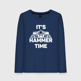 Женский лонгслив хлопок с принтом Its hammer time в Тюмени, 100% хлопок |  | hammer time | lewis hamilton | льюис хэмилтон