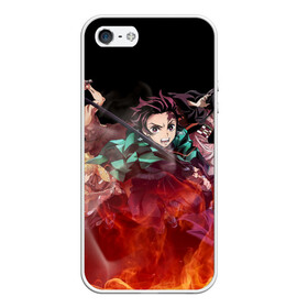 Чехол для iPhone 5/5S матовый с принтом KIMETSU NO YAIBA в Тюмени, Силикон | Область печати: задняя сторона чехла, без боковых панелей | demon slayer | demon slayer: kimetsu no yaiba | kimetsu | kimetsu no yaiba | nezuko | slayer | tanjiro | клинок рассекающий демонов | незуко | танджиро | шинобу кочо