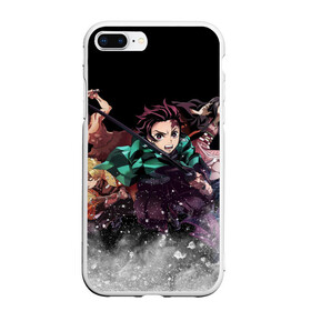 Чехол для iPhone 7Plus/8 Plus матовый с принтом KIMETSU NO YAIBA в Тюмени, Силикон | Область печати: задняя сторона чехла, без боковых панелей | demon slayer | demon slayer: kimetsu no yaiba | kimetsu | kimetsu no yaiba | nezuko | slayer | tanjiro | клинок рассекающий демонов | незуко | танджиро | шинобу кочо