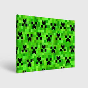 Холст прямоугольный с принтом MINECRAFT | МАЙНКРАФТ в Тюмени, 100% ПВХ |  | block | criper | cube | minecraft | pixel | блок | геометрия | крафт | крипер | кубики | майнкрафт | пиксели