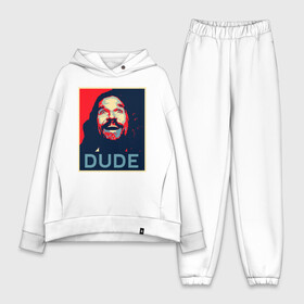 Женский костюм хлопок Oversize с принтом Dude Libowski в Тюмени,  |  | 2020 | abide | art | big lebowski | dude | english | film | movie | poster | retro | tr | актёр | америка | английский | арт | большой лебовски | братья | год | джефф бриджес | звёзды | кино | лебовский | леон | на английском | надпись