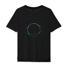 Мужская футболка хлопок Oversize с принтом Планета в Тюмени, 100% хлопок | свободный крой, круглый ворот, “спинка” длиннее передней части | planet | space | астрономия | звезда | звёзды | космос | орбита | планета
