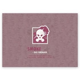 Поздравительная открытка с принтом Smoke (R6s) в Тюмени, 100% бумага | плотность бумаги 280 г/м2, матовая, на обратной стороне линовка и место для марки
 | art | game | logo | rainbow | shooter | siege | six | smoke | ubisoft | арт | газ | игра | игры | компьютерные | лого | оперативник | осада | персонаж | радуга 6 | следж | слэдж | смоук | шутер