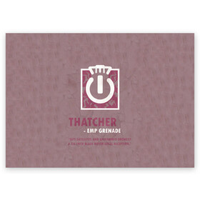 Поздравительная открытка с принтом Thatcher в Тюмени, 100% бумага | плотность бумаги 280 г/м2, матовая, на обратной стороне линовка и место для марки
 | art | game | logo | rainbow | shooter | siege | six | thatcher | ubisoft | арт | игра | игры | компьютерные | лого | оперативник | осада | персонаж | радуга 6 | тетчер | шутер