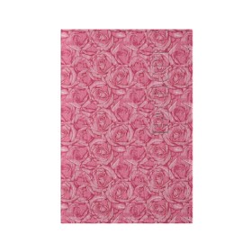 Обложка для паспорта матовая кожа с принтом Розы в Тюмени, натуральная матовая кожа | размер 19,3 х 13,7 см; прозрачные пластиковые крепления | flowers | pink roses | roses | texture | розовые розы | розы | текстура | цветы