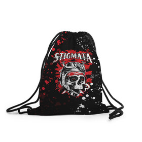 Рюкзак-мешок 3D с принтом Stigmata в Тюмени, 100% полиэстер | плотность ткани — 200 г/м2, размер — 35 х 45 см; лямки — толстые шнурки, застежка на шнуровке, без карманов и подкладки | music | rock | stigmata | альтернатива | музыка | рок | стигмата | тарас уманскии