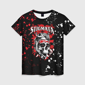 Женская футболка 3D с принтом Stigmata в Тюмени, 100% полиэфир ( синтетическое хлопкоподобное полотно) | прямой крой, круглый вырез горловины, длина до линии бедер | music | rock | stigmata | альтернатива | музыка | рок | стигмата | тарас уманскии