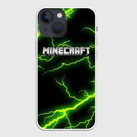 Чехол для iPhone 13 mini с принтом MINECRAFT STORM в Тюмени,  |  | Тематика изображения на принте: block | creeper | cube | minecraft | pixel | блок | геометрия | крафт | крипер | кубики | майнкрафт | пиксели