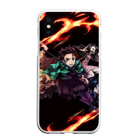 Чехол для iPhone XS Max матовый с принтом KIMETSU NO YAIBA в Тюмени, Силикон | Область печати: задняя сторона чехла, без боковых панелей | demon slayer | demon slayer: kimetsu no yaiba | kimetsu | kimetsu no yaiba | nezuko | slayer | tanjiro | клинок рассекающий демонов | незуко | танджиро | шинобу кочо