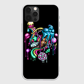 Чехол для iPhone 12 Pro Max с принтом Сладкий принт в Тюмени, Силикон |  | граффити | дизайн | конфеты | красивый | красочный | крутая футболка | молодежный | мороженное | мультик | мультяшный | реп | розовый | сладкий | сладкое | стильный | хип хоп | цветной | яркий