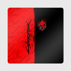 Магнит виниловый Квадрат с принтом CYBERPUNK 2077 | КИБЕРПАНК (Z) в Тюмени, полимерный материал с магнитным слоем | размер 9*9 см, закругленные углы | cd project red | cyberpunk 2077 | keanu reeves | samurai | киану ривз | киберпанк 2077 | самураи