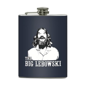 Фляга с принтом The Big Lebowski в Тюмени, металлический корпус | емкость 0,22 л, размер 125 х 94 мм. Виниловая наклейка запечатывается полностью | Тематика изображения на принте: dude | film | бриджес | герой | джефф | джеффри | дюдя | комедия | лебовски | персонаж | фильм | чувак