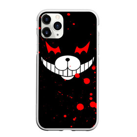 Чехол для iPhone 11 Pro матовый с принтом MONOKUMA в Тюмени, Силикон |  | anime | bear | black  white | danganronpa | kurokuma | monodam | monokuma | monomi | monotaro | rabbit | school | shirokuma | аниме | главарь | мoноми | монокума | черно белый | школа